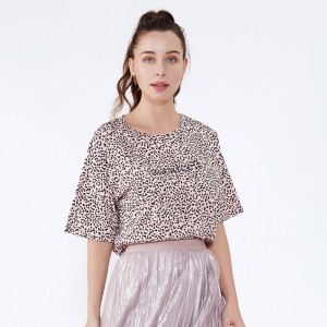 Leopard Print Imbrăcăminte pentru femei Bumbac Sarees Designuri Bluză imprimată
